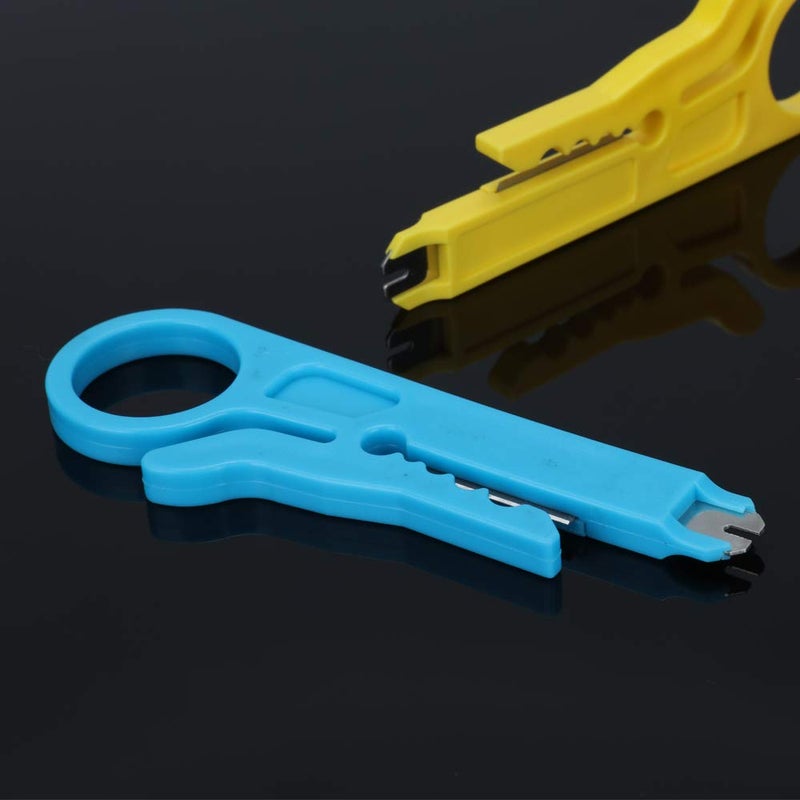 BUSHIBU Mini Wire Stripper, 6 Pcs Network Wire Stripper Punch Down Cutter for Network Wire Cable, RJ45/Cat5/CAT-6 Data Cable, Telephone Cable and Computer UTP Cable - Image 5